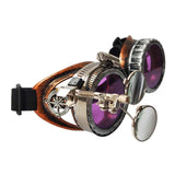 Maxbell 3xFashion Steampunk Glasses Ocular Loupe Photo Prop Colored frame Sunglasses Purple