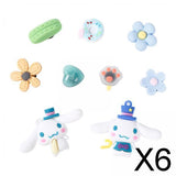 Maxbell 6xBeach Bag Charms Accessories 1.2cm Long DIY Handmade PVC Totes Charm Inserts