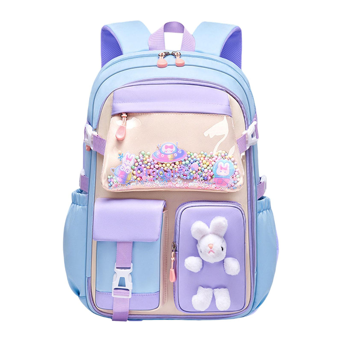 Maxbell Girls Backpack Multi Pockets School Bag for Teens College Students Commuting Blue