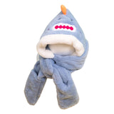 Maxbell Kids Winter Hat Scarf Gloves Set Funny Headwear Neck Scarf Plush Animals Hat Crocodile