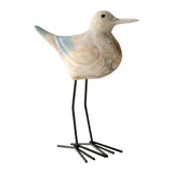 Maxbell Sea Bird Figurine Collectible Retro Wood Sculpture for Bookshelf Office Desk