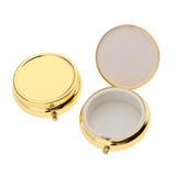 Maxbell Maxbell 2 Pieces Portable Vitamin Organizer Medicine Tablet Box Gold 1 Compartment