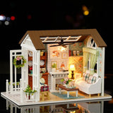 1/24 DIY Miniature American Style Diary Living Room Dollhouse Kits with Furniture Model, for Ages 6+ - Aladdin Shoppers