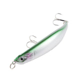 Maxbell 2pcs Topwater Fishing Lures Baits Crankbaits with Treble Hooks Green/Blue