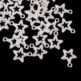 Maxbell 50pcs Vintage Silver Star Shape Charms Pendants For DIY Jewelry - Aladdin Shoppers