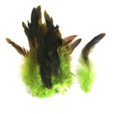 Maxbell 6x50pcs Beautiful Rooster Feathers Fringe Decoration Home Craft DIY Green