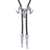 Maxbell 6xGoat Western Bolo Tie Cowboy Necktie Costume Men Women Silver