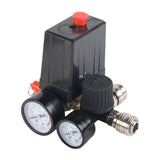 Maxbell Pressure Switch for Air Compressor Double Connector 4 Holes Pressure Reducer 16cmx10cm