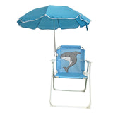 Maxbell Kids Camping Chair with Umbrella Beach Chair for Travel Camping Picnic blue