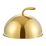 Maxbell Stainless Steel Food Dome Cover Dust Cover for Indoor Outdoor Birthday Party Gold Inner Dia30cm