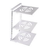 Maxbell Pot and Pan Organizer Organization Storage for Under Cabinet Home Countertop 3 Tier White