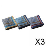 Maxbell 3x3x Cotton Mens Handkerchief Hankies Bandanas Pocket Square for Party Prom