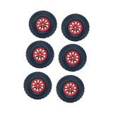 Maxbell 6 Pieces 1/12 1/16 RC Wheels and Tires RC Car Beach Tires for RC Crawler Car red