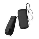 Maxbell Small Folding Umbrella Fashion 6 Ribs Rain Umbrella for Hiking Outdoor Beach black