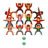 Maxbell 12Pcs Stacking Figure Toys Balancing Building Blocks for Boys Children's Day