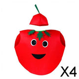 Maxbell 4xKids Fruit Costume Cosplay Cute Children Costume for Themed Party Masquerade Tomato