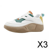 Maxbell 3xSneakers Sport Shoes Breathable Women's Casual Shoes for Jogging Biking Green 38