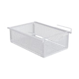 Maxbell Under Shelf Wire Basket Under Cabinet Hanging Drawer for Cabinet Office Home white