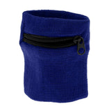 Maxbell Outdoor Sports Fitness Wristband Sweatband Wallet Zipper Pocket Royal Blue - Aladdin Shoppers