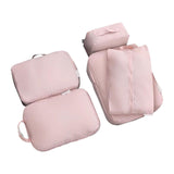 Maxbell 5x Portable Packing Cubes Packing Organizers for Clothing Garment Toiletries Pink
