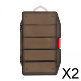 Maxbell 2xFishing Tackle Box Portable Fishing Storage Box Fishing Tools Box Waterproof M