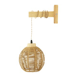 Maxbell Rattan Lampshade Wall Sconces Wall Light Shade for Outdoor Farmhouse Kitchen