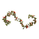 Maxbell Simulation Flower Vine Silk Flower Garland Wedding Decor Champagne Orange