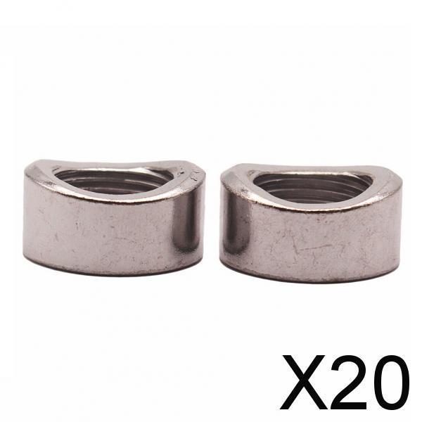 20x2 Pieces Stainless Steel O2 Oxygen Sensor Exhaust Bung Nut M18x1.5mm Threads