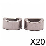 20x2 Pieces Stainless Steel O2 Oxygen Sensor Exhaust Bung Nut M18x1.5mm Threads