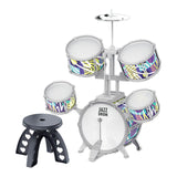 Maxbell Kids Children Drum Set PVC Development Toy for Boys Girls Aged 4 to 14 Child Gray Edge