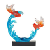 Feng Shui Fish Statue Wealth Animal Collection Carp Figurine for Living Room S