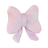 Cute Bow Pillow Modern Ornament Decorative Pillow for Auto Seat Decor Indoor Tie Dye Pink