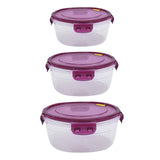 Maxbell 3 Pieces Outdoor Picnic Box Food Storage Container for Office Picnic Kitchen Red