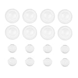 Maxbell 4 Pairs Acrylic Half Round Eyes Colorless Eyeballs For Doll Bear Toy Making