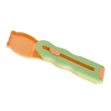 Pet Feeder Sliding Cat Strip Squeeze Spoon Lickable Cat Treats Spoon Cat Green handle - Aladdin Shoppers