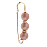 Maxbell 2 Pieces Pearls Rhinestone Spacer Beads Safety Pin Brooch Clip Scarf