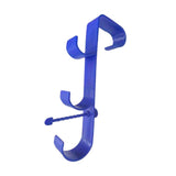 Maxbell Pool Pole Hanger Triple Hooks Brush Hanger for Vacuum Hoses Poles Leaf Rakes 1 PC blue
