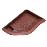 Maxbell Reptile Water Dish with Ramp Landscape Reptile Bathing Pool for Lizard Snake Brownish Red
