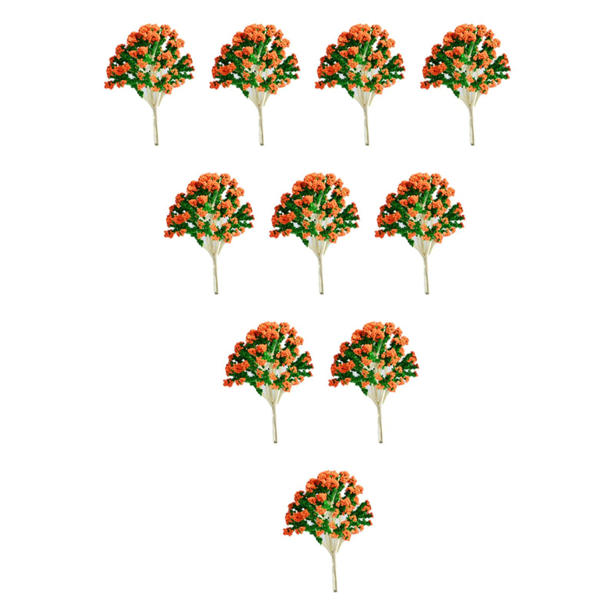 Maxbell 10 Pieces Miniature Trees Train Scenery DIY Crafts Railroad Artificial Trees 8.5cmx5.8cm