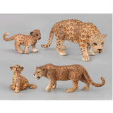 Maxbell 4Pcs Plastic Realistic Jaguar Wild Animal Model Action Figure Doll Toy for Kids Toddlers, Home Decor, Collection - Aladdin Shoppers