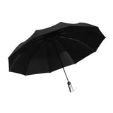 Maxbell Automatic Folding Umbrella Three Folding Umbrella for Camping Travel Outdoor Black