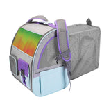 Maxbell Pet Carrier Backpack Expandable Rucksack for Kitty Small Dogs and Cats Puppy Gray Blue