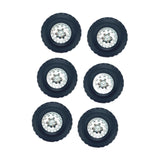 Maxbell 6 Pieces 1/12 1/16 RC Wheels and Tires RC Car Beach Tires for RC Crawler Car argent