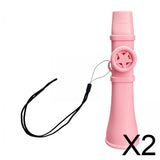 Maxbell 2xKazoo Party Favors Portable Professional Lightweight Color Kazoo Guitar Kids Pink
