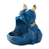 Maxbell Maxbell Geometry Shar Pei Ashtray Centerpiece Statue for Indoor Outdoor Desk Gift Blue