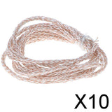 Maxbell 10x7N 8 Strands Braided OCC Copper Wire DIY HiFi Audio Upgrade Cord for Headset