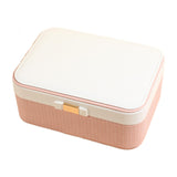 Maxbell Jewelry Box 2 Layer Jewelry Organizer for Ear Studs Pendant Charms Necklaces Pink