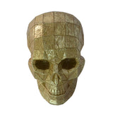 Maxbell Collectable Resin Skull Figurine Statue Halloween Party Ornaments Golden