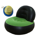 Maxbell Inflatable Sofa for Adults Soft Versatile Air Couch for Home Outdoor Camping Black and Green