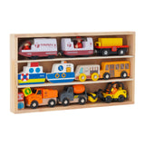 Maxbell Wooden Train Set Early Learning Train Toys for Children Preschool Boys Girls Style A